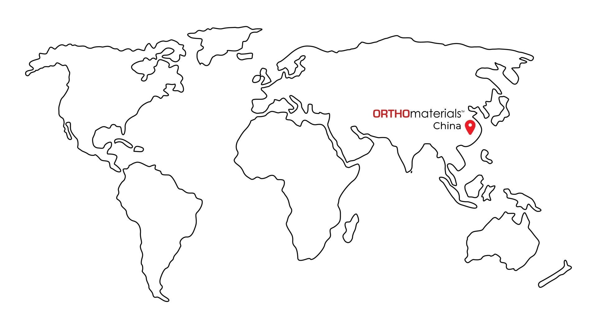 ORTHOmaterials China map